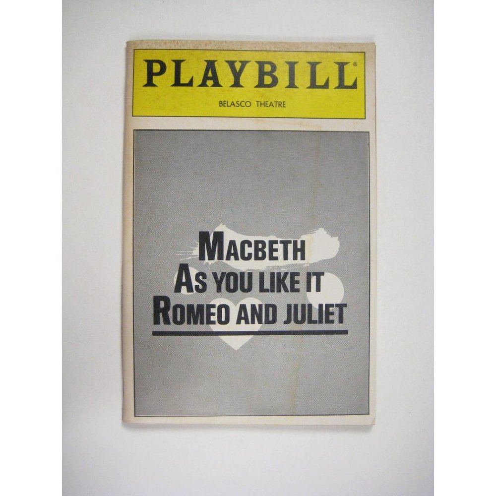 Macbeth As You Like it Romeo and Juliet Playbill May 1987 Estelle Parsons